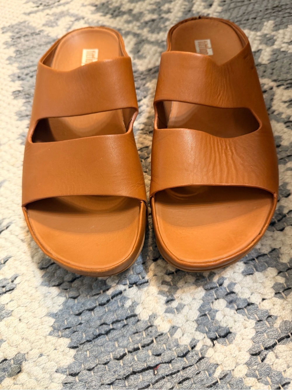 Leather Slide Sandals in Tan - Fit Flop -9